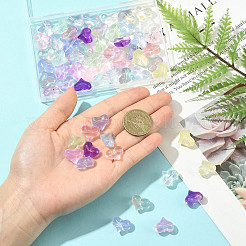 60pcs 12 Farben transparente Glasperlen&nbsp;GLAA-FS0002-63