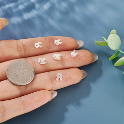 6 pièce de 925 perles initiales creuses en argent sterling&nbsp;STER-TA0001-53R