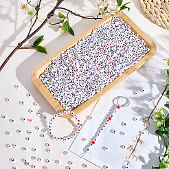 1400 шт. 3 вида акриловых бусин с горизонтальными отверстиями&nbsp;MACR-PA0001-32