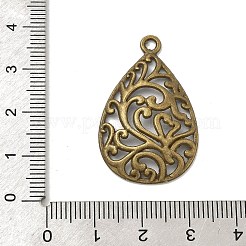 Подвески из сплава с филигранной каплей в тибетском стиле&nbsp;TIBEP-Q041-042AB-NR