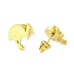 Милые серьги-гвоздики из нержавеющей стали 304 с изображением маленьких животных&nbsp;LS-EJEW-B041-04A-G