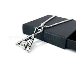 Винтажные спортивные ожерелья с подвеской в виде бейсбольной биты из нержавеющей стали для унисекс BD8226