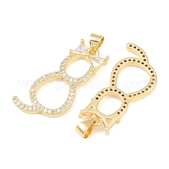 Ottone micro spianare pendenti zirconi&nbsp;KK-C162-079G-01