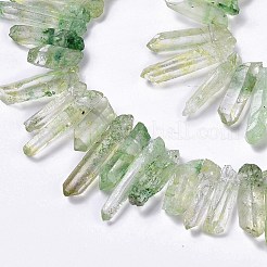 Натуральный кракле кварцевый кристалл окрашенные бусины нити G-I345-05G