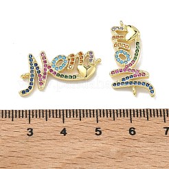 Muttertags-Anhänger aus Messing mit Mikropavé-Fassung und Zirkonia-Besatz&nbsp;KK-D235-03G-02