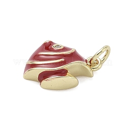 Латунь эмаль подвески&nbsp;KK-K368-12G-03