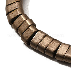 Perles en hématite synthétique non magnétique électrolytique à 2 trou&nbsp;G-L613-A01-01F
