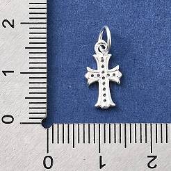 925 подвеска-крест из стерлингового серебра с микропаве из прозрачных кубических цирконий STER-A048-02C-S