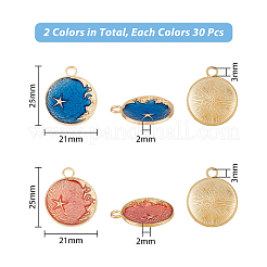 60шт 2 цвета сплава эмалевые подвески&nbsp;FIND-DC0002-84