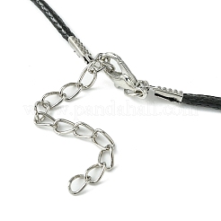 Ожерелья с подвесками из окрашенного натурального камня лавы и жемчуга из бисера NJEW-JN04557