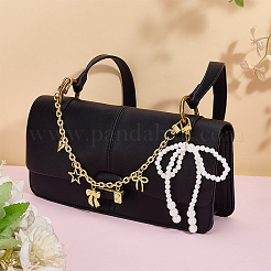 Chaîne de câble en alliage avec breloque étoile/nœud papillon/cœur pour sac&nbsp;HJEW-PH02313