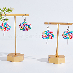 2 пара сережек-леденцов из полимерной глины для женщин&nbsp;EJEW-LP0001-49