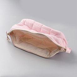 コットン化粧ポーチ  女性用大容量旅行用収納バッグ  ジッパークラッチバッグ  ピンク  14x26x13cm&nbsp;AJEW-WH20002-77A