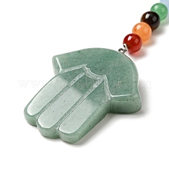 Porte-clés chakra aventurine vert naturel&nbsp;KEYC-F034-01F