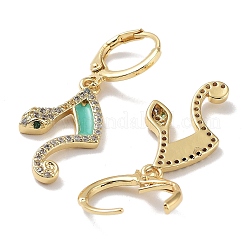 Серьги с подвесками из латуни с покрытием из настоящего 18-каратного золота EJEW-L269-010G-02