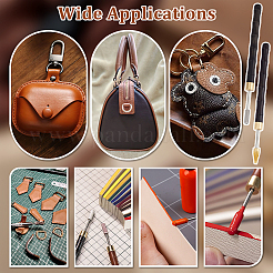 2 шт. 2 стиля масляная ручка из нержавеющей стали с кожаным краем TOOL-NB0002-29B