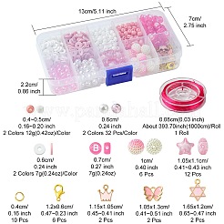 Kit di gioielli con braccialetti rotondi in acrilico e perle di vetro fai da te&nbsp;DIY-FS0006-29A