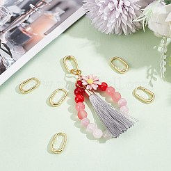 6 шт. латунные пружинные кольца-затворы&nbsp;ZIRC-SC0001-27