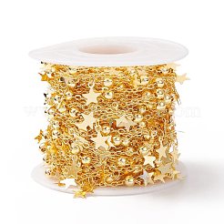 Латунные цепочки-сателлиты с подвесками в виде звезд CHC-P009-05G