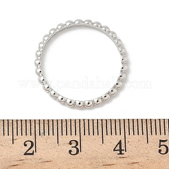 925 серебряное кольцо с серебряным обручем&nbsp;RJEW-P164-01C-P