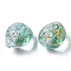 Perles de verre peintes par pulvérisation transparent&nbsp;LS-GLAA-R215-01-B07