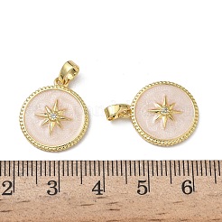 Латунные микропаве прозрачные подвески с фианитом KK-F924-03G-02