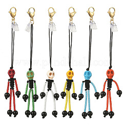 Подвеска в виде скелета на тему Хэллоуина из стеклянных семян HJEW-MZ00284