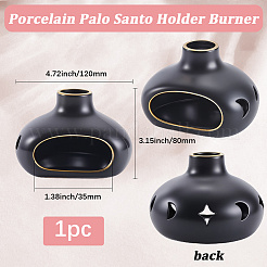 Brûleur à support en porcelaine Palo Santo&nbsp;AJEW-WH20018-74A