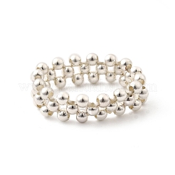 2 шт. латунные круглые кольца с бусинами RJEW-JR00909