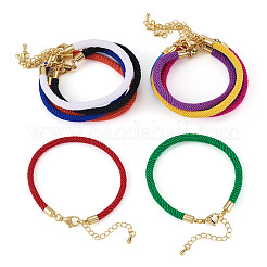 10 cordon rond en nylon de Milan bicolore pour la confection de bracelets ({1} pièce).&nbsp;BJEW-TA0001-25