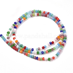 Chapelets de perles en verre imitation jade&nbsp;X-GLAA-E415-01A