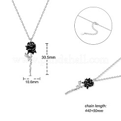 Ожерелья из стерлингового серебра с розовым родиевым покрытием JN994D