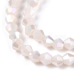 Непрозрачные однотонные гальванические стеклянные бусины EGLA-A039-P2mm-B06