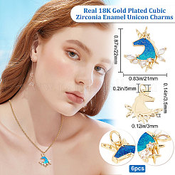 Подвески из кубического циркония с покрытием из латуни&nbsp;KK-BBC0003-15