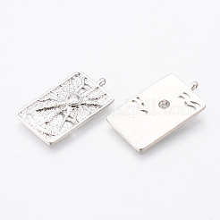 Латунные микропаве прозрачные подвески с фианитом KK-N232-168P-NF