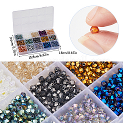 2400 шт. 15 стиля гальванических стеклянных бусин&nbsp;EGLA-SP0001-02