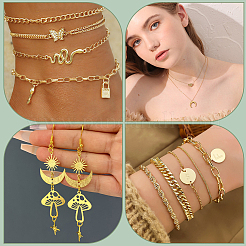 600 шт. 4 стиля соединительных колец из нержавеющей стали 304 STAS-BBC0004-56