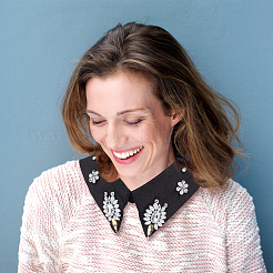 2шт 2 стиля хлопковая съемная блузка с накладным воротником AJEW-NB0003-99