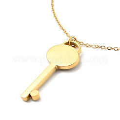 Collar con colgante de llave maestra de rhinestone con mal de ojo&nbsp;NJEW-P229-04G