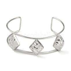 Bracelets manchettes ouverts texturés larges en acier inoxydable 304 anti-ternissement&nbsp;BJEW-Q348-05P-13