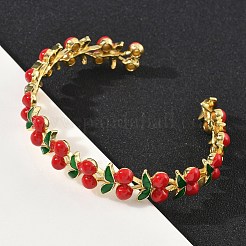 Messing-Emaille-Armbänder&nbsp;BJEW-L703-02A-G