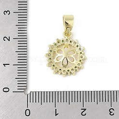 Латунные микро-паве прозрачные кубические цирконии европейские подвески-шармы KK-K297-59G