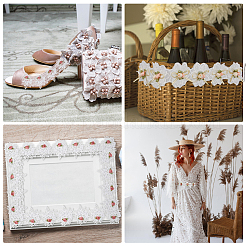 3 ярд 3 стилей полиэстеровых цветочных кружевных лент ручной работы&nbsp;OCOR-DC0001-01