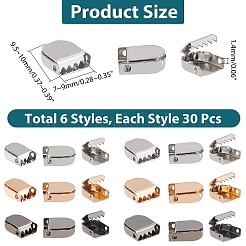 180 шт. 6-х видов обжимных наконечников из цинкового сплава FIND-CA0004-51