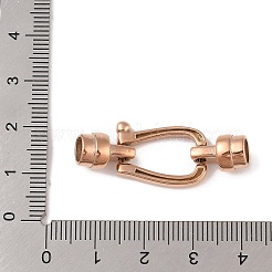 イオンプレーティング(IP) 304 ステンレススチールコードロック  洗練された  ローズゴールド  35x13x7.5mm  穴：5mm&nbsp;STAS-C109-25RG