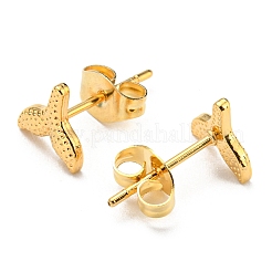 Серьги-гвоздики из нержавеющей стали 304 с вакуумным покрытием PVD для женщин&nbsp;STAS-D087-15G