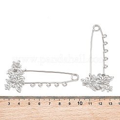 Broche con imperdibles de acero inoxidable 304 con forma de flor&nbsp;SA-CBA098D-14A-P05