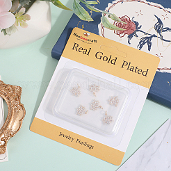 6шт латунные микропаве прозрачные кубические циркониевые подвески ZIRC-BBC0002-18