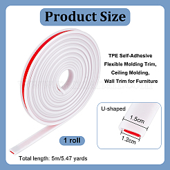 Самоклеящаяся гибкая молдинговая накладка из ТПЭ DIY-WH0578-82A-01
