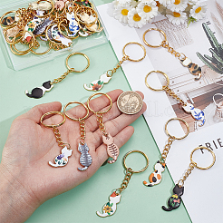 30шт брелок из эмалированного сплава в 10 стилях&nbsp;KEYC-ME00001